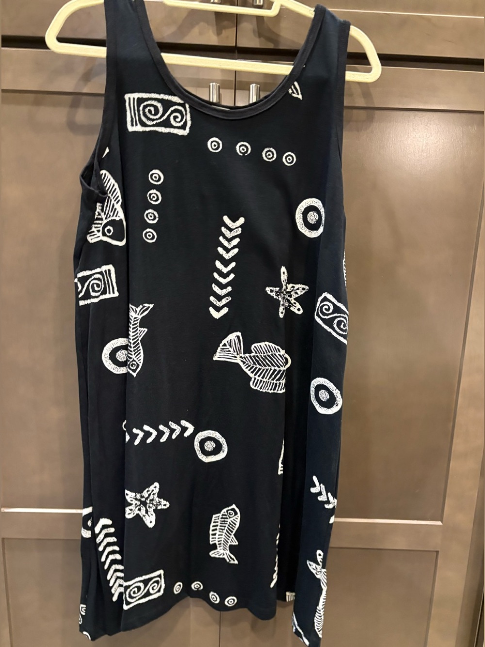 Kisses & Hugs Black & White Sea Life Dress Coverup, 2X